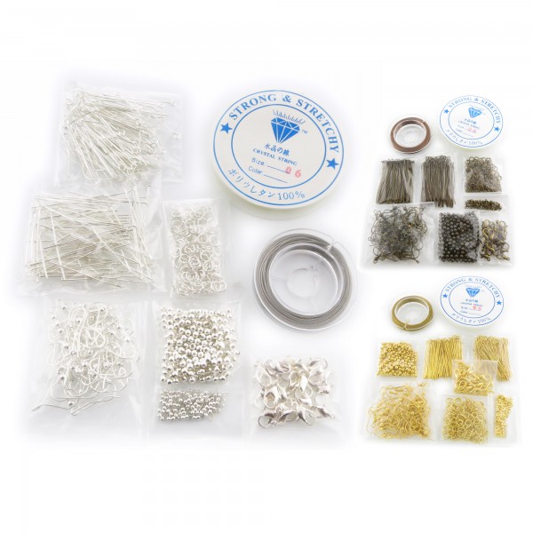 Bastelset für Schmuck basteln machen silber gold bronze Bastelpaket Bastler