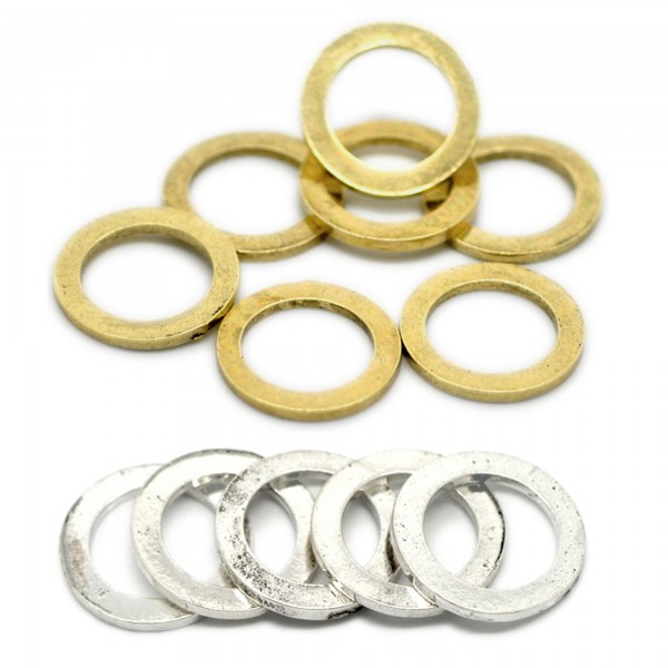 Ring Verbinder XL 22mm bronze Schmuck Anhänger charm schlicht Zwischenteil neu
