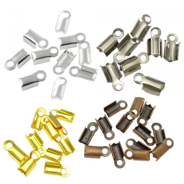 50 Klemmbleche 9x4mm Bandklemme Endstück Endkappe Endteil Bandende Verbinder