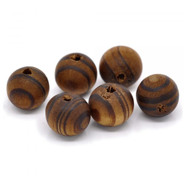 40 Streifen Holzperlen 11mm Fädelloch 2,4mm kaffee natur braun Holz Perlen beads