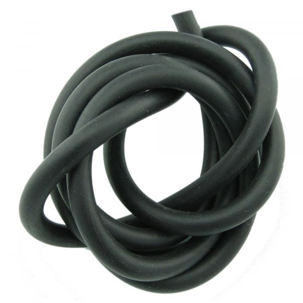 1m Kautschukband 6mm (2,94€ pro m) schwarz rund Gummi Schmuck Band Schnur Faden