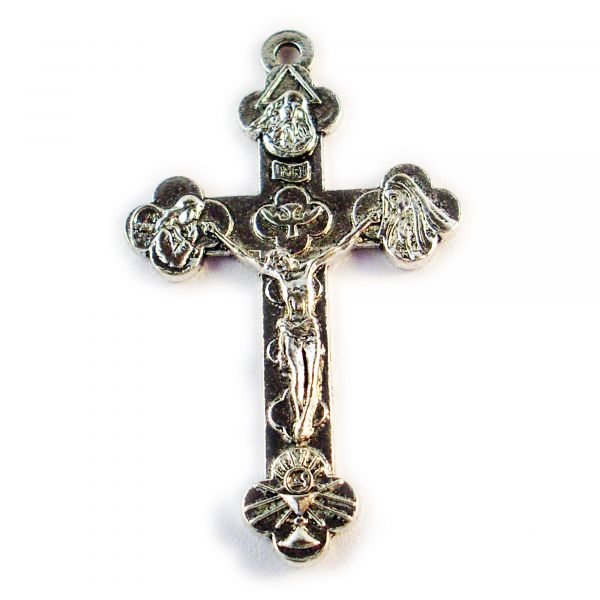 Kreuz Anhänger 58mm XL Tibet Silber Jesus Rosenkranz Kruzefix Schmuck