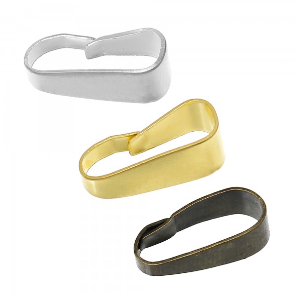 50 Collierschlaufen 4x11mm Kette Anhängerverbinder Anhängerschlaufe Quetschclip