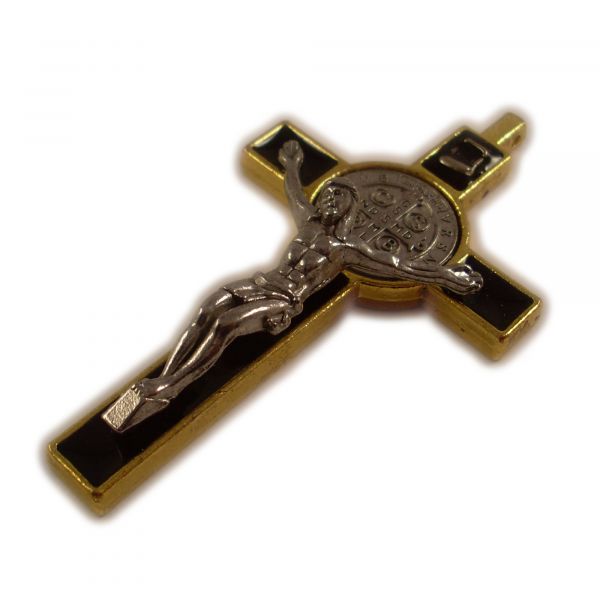 ABVERKAUF XXL Kreuz Jesus Anhänger Big Schwarz Gold Silber 78mm