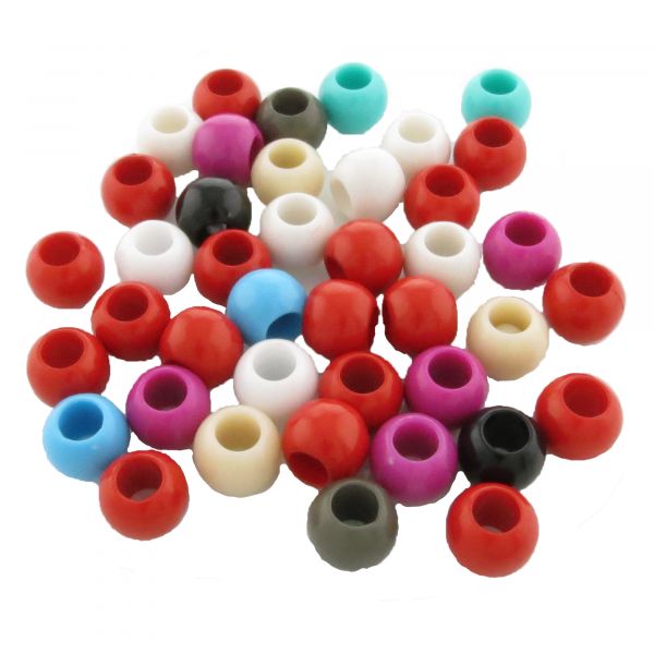 40 Acryl European Beads 11x9mm leicht bunt Zwischenperle Kunststoff Modul Perlen