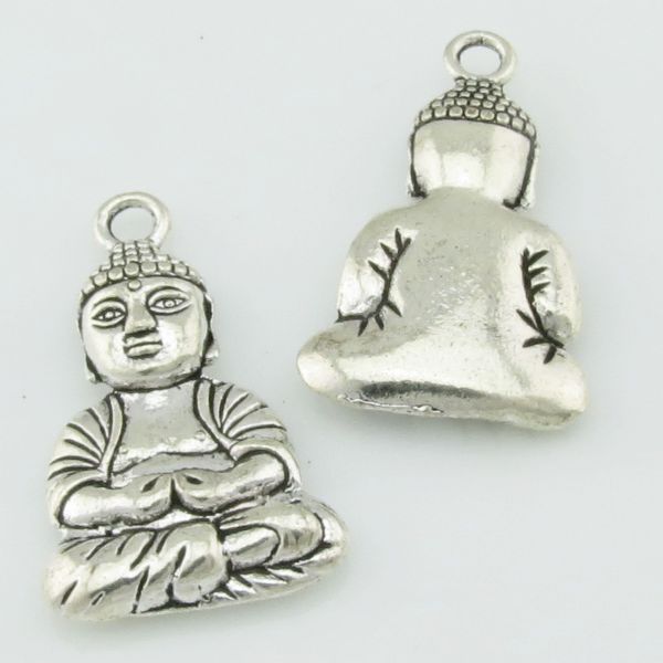 Buddha Anhänger 24 x 39 mm charms antik silber Buddhaanhänger Budda