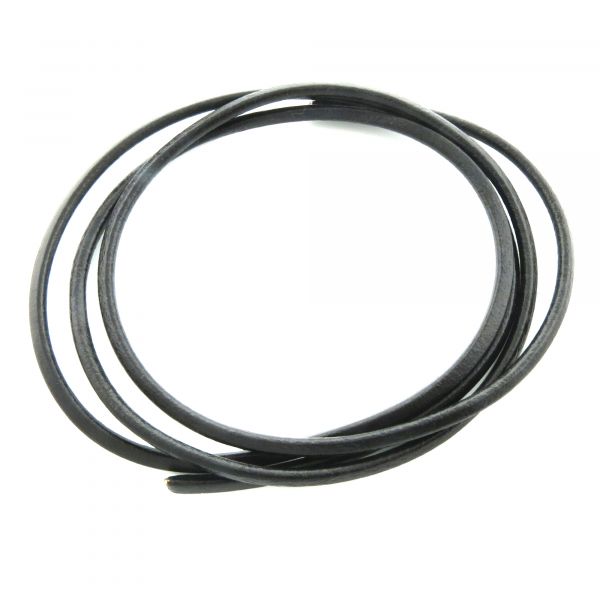 1m Lederband 4mm (2,48â‚¬ pro m) schwarz rundes echtes Leder Rundleder Schmuckband