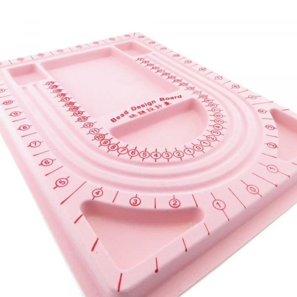 Perlenbrett rosa 32,5x23,5cm Bead Design Board Perlensortierbrett Vorlegebrett
