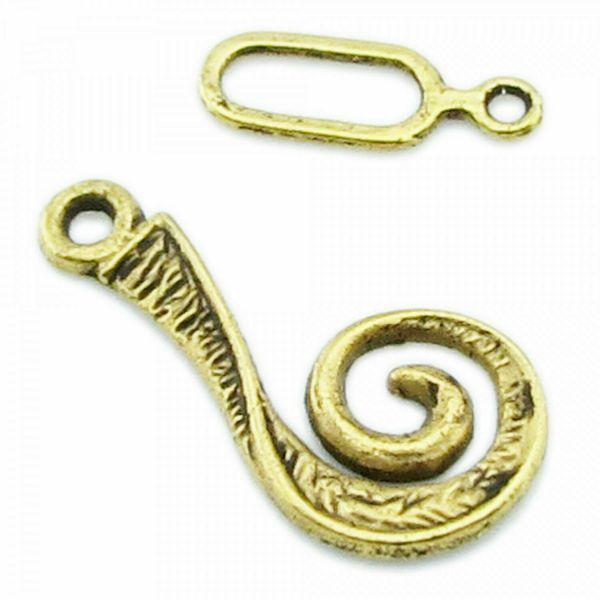 10 Wirbel Toggle Verschlüsse 13mm silber gold bronze Knebelverschluss Schließe