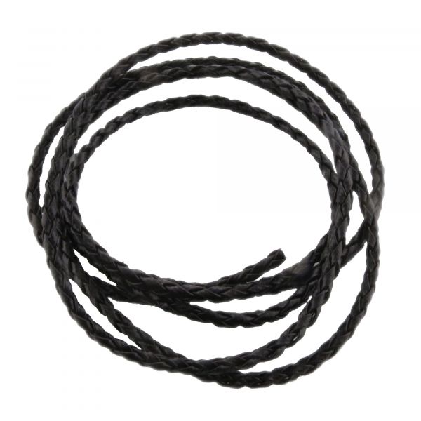 1m Bolaband 3mm (1,58â‚¬ pro m) schwarz geflochten Kunstleder Band Kord Schnur