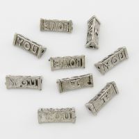 10 Zwischenperlen „I LOVE YOU“ 5x12mm silber gold Spacer „Ich liebe dich“ Perlen 10 Zwischenperlen „I LOVE YOU“ 5x12mm silber gold Spacer „Ich liebe dich“ Perlen