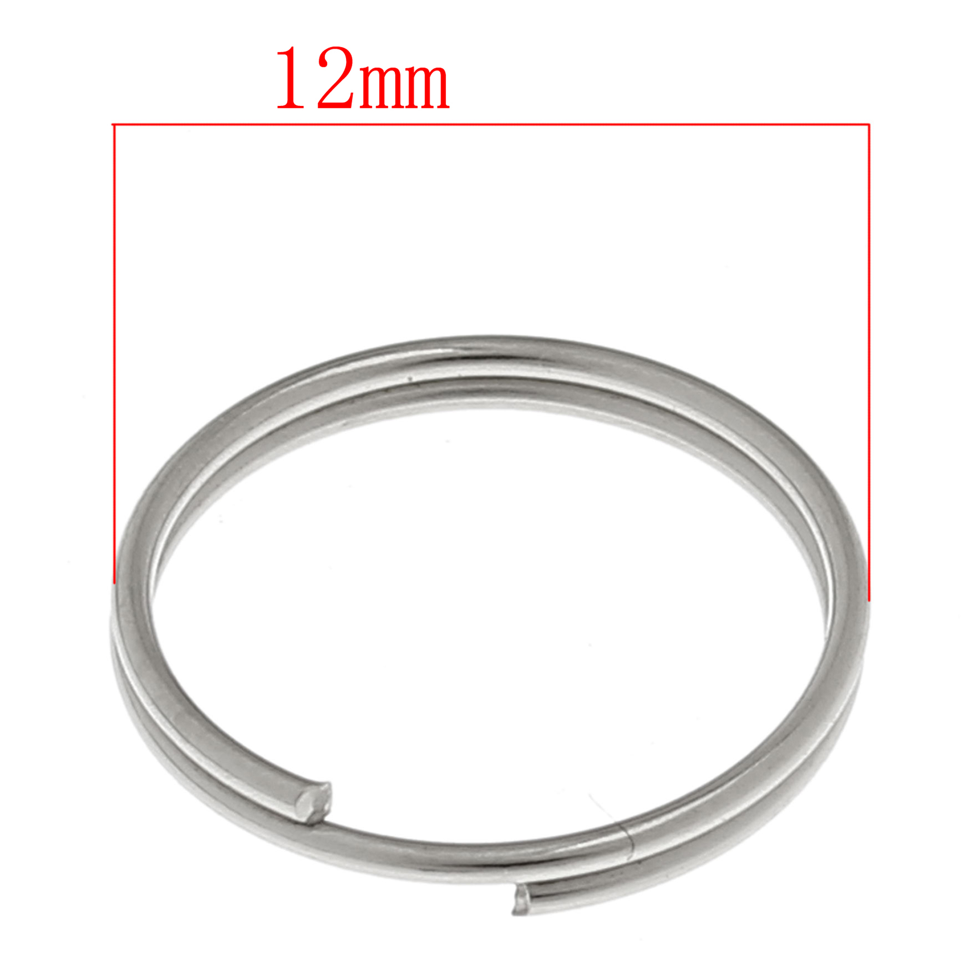 FLEXNOVA Sprungringe 200 Stück 6mm - Silber Schmuck Spaltringe DIY