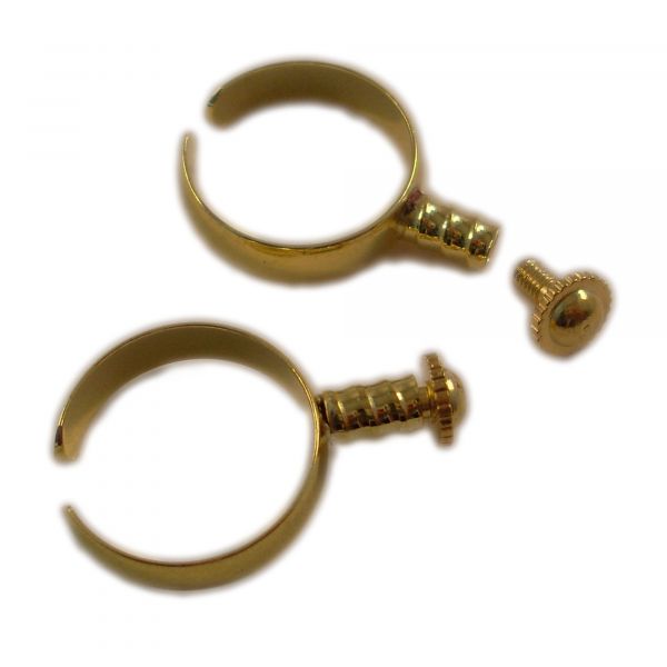 ABVERKAUF Wechselring European Beads 54-56 17-18mm gold für Großloch Perlen Ring Wechselschmuck