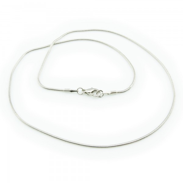 Schlangenkette fein 1,2mm x 41cm antiksilber mit Karabiner Halskette Kette edel