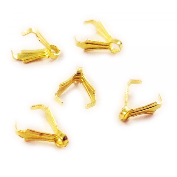 40 Anhänger Verbinder 8mm gold Kralle für Ohrring Anhängerverbinder schlicht