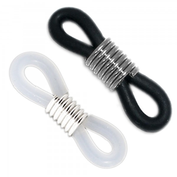 10x Brillenbandschlaufe 6x20mm Brillenband Brillenkette aus Gummi Gummischlaufe