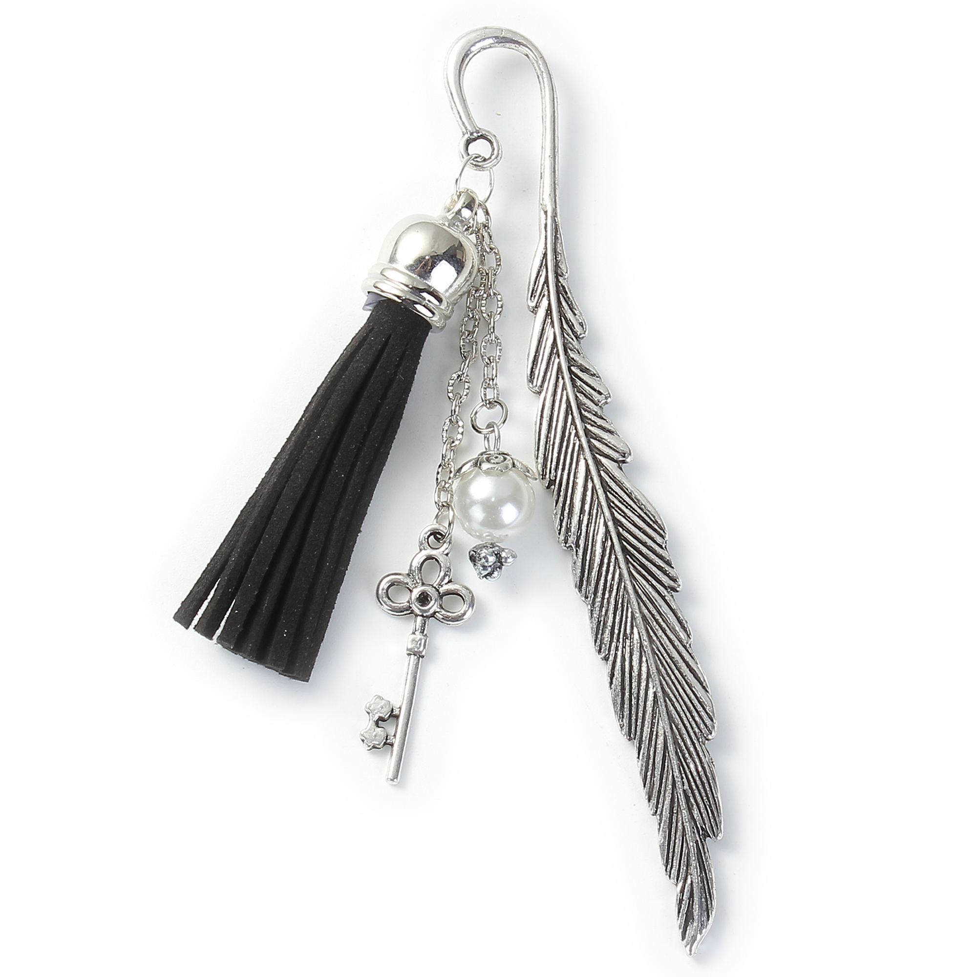 8 Stück Große Quasten Schwarz - Handgemachte Bastelquasten Mit Perlen 22-23cm