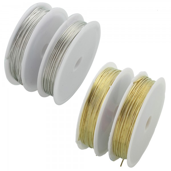 Biegedraht 3m Rolle 0,8mm (0,99€ pro m) Messing Schmuck Bastel Modelier Draht