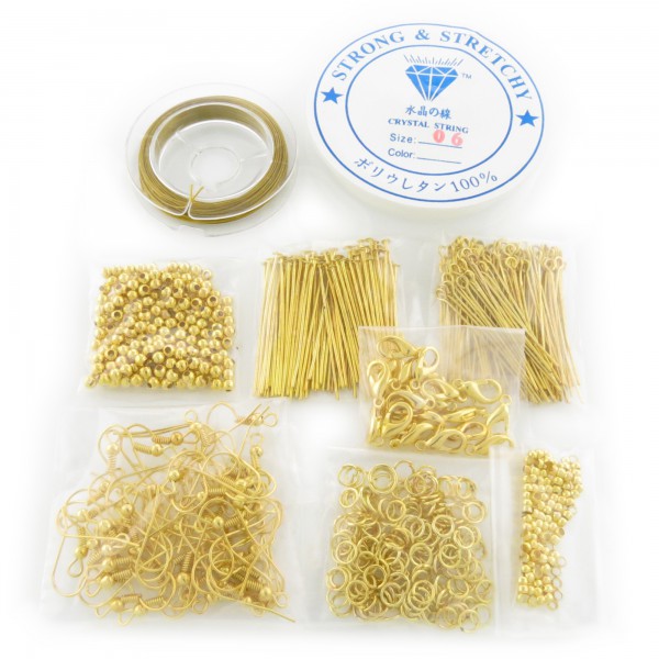 Zange Schmuck basteln Bastelpaket Bastelset 1.251 Teile für Schmuckherstellung