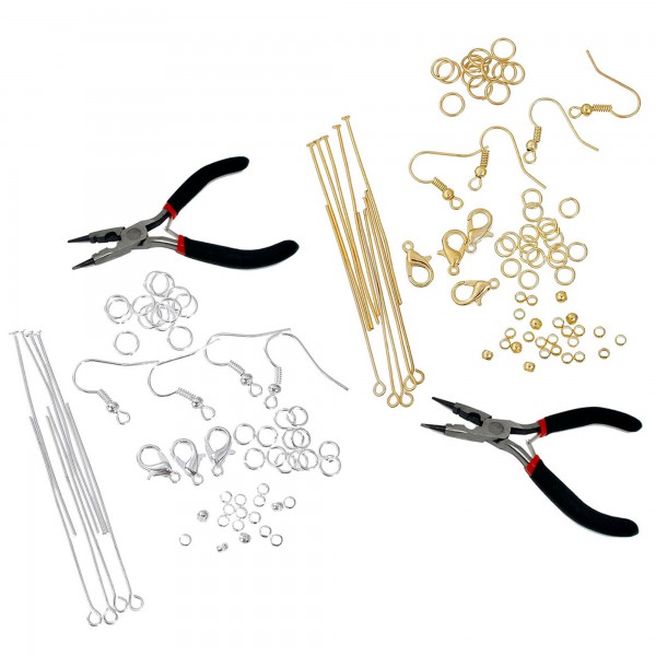 Bastelset 1.251 Teile für Schmuckherstellung +Zange Schmuck basteln Bastelpaket